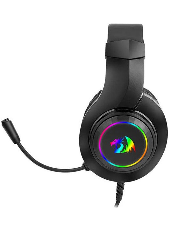REDRAGON - HYLAS H260 RGB Gaming Headphone, 50mm Audio Drivers, Passive Noise Isolation, 3.5mm Audio & Mic Jack, USB-A Connector, 6ft Cable Length, Compatible with Xbox One, PS4, PS5, PCs, Laptops and Nintendo Switch, Black | H260-RGB - Image 1