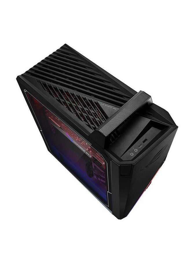 كمبيوتر مكتبي روج ستريكس للألعاب بمعالج كور i7-11700KF وذاكرة رام سعة 16 جيجابايت ومحرك أقراص صلبة سعة 1 تيرابايت ومحرك أقراص SSD سعة 256 جيجابايت وبطاقة رسومات إنفيديا جيفورس 1660Ti سعة 6 جيجابايت/W10 أسود