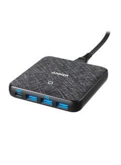 4-Port Fast Charger Adapter 65W Black