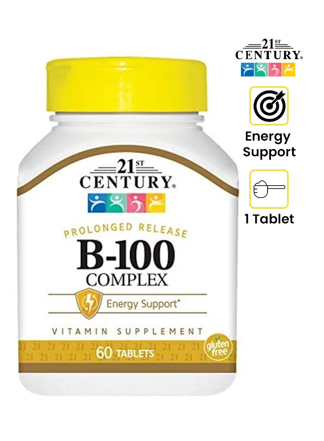 21st CENTURY Prolonged Release B-100 Complex Energy Support Vitamin ...