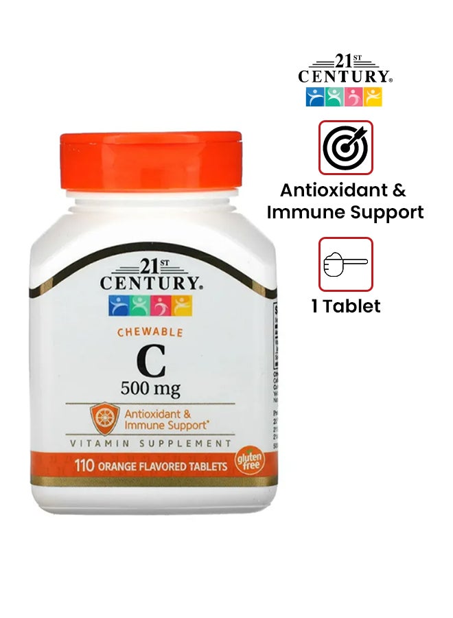 21st CENTURY - C-500 Chewable Antioxidant And Immune Support - 110 Tablets - Image 1