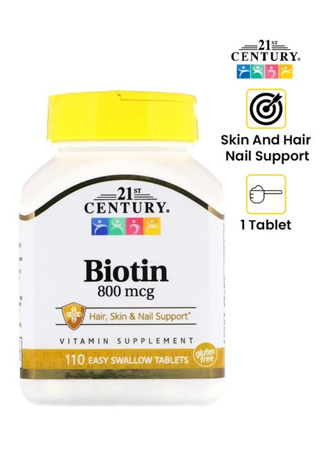 Biotin 800 Mcg - 110 Tablets