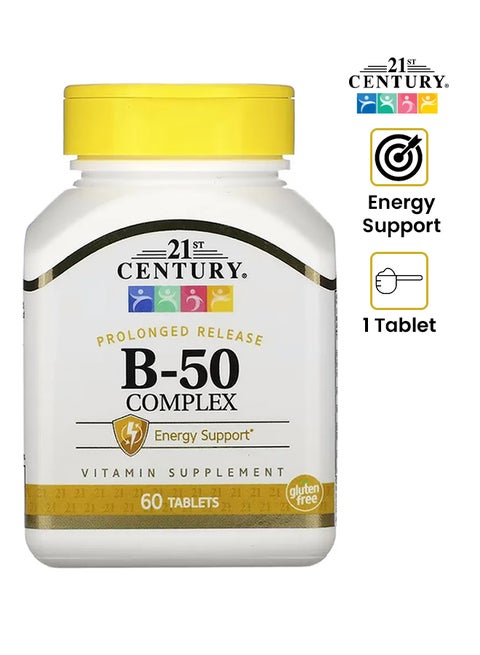 B-50 Complex Vitamin Supplement - 60 Tablets