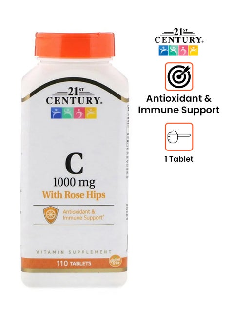 Vitamin C With Rose Hips - 110 Tablet
