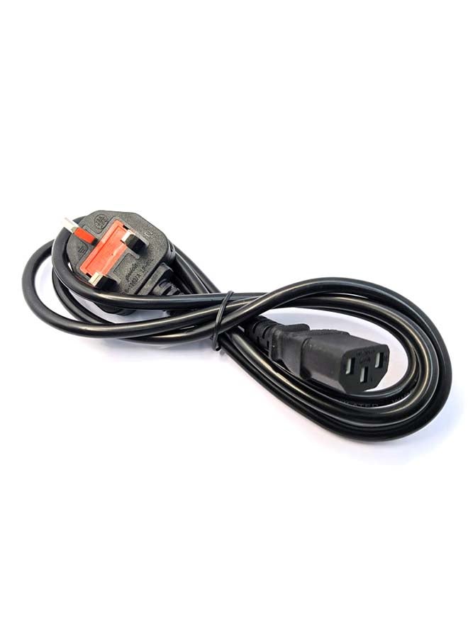 Desktop Power Cable 3 Pin With Fuse Black  - Image 1