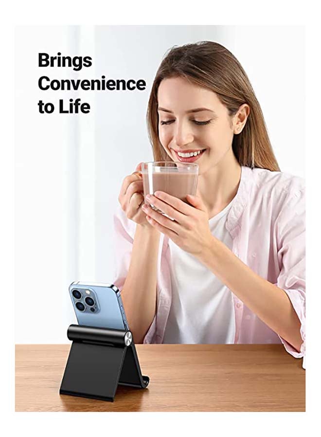 يو جرين حامل بقاعدة قابل للطي للهواتف المحمولة متوافق مع هاتف آيفون 14/ 14 بلس/ 14 برو/ 14 برو ماكس/ 13/ 13 ميني/ 13 برو/ 13 برو ماكس/ 11/ 12 برو/ برو ماكس وجالاكسي S22 وS21 وS20 وما إلى ذلك أسود - Image 2