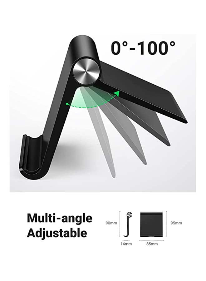 يو جرين حامل بقاعدة قابل للطي للهواتف المحمولة متوافق مع هاتف آيفون 14/ 14 بلس/ 14 برو/ 14 برو ماكس/ 13/ 13 ميني/ 13 برو/ 13 برو ماكس/ 11/ 12 برو/ برو ماكس وجالاكسي S22 وS21 وS20 وما إلى ذلك أسود - Image 5