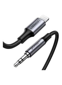 Lightning to 3.5 mm Cable 1M Apple Mfi Certified 3.5 mm Headphone Jack Adapter Male Aux Stereo Audio Cable Compatible with iPhone SE 3,iPhone 13 Pro/13 Pro Max/13/13 mini Black