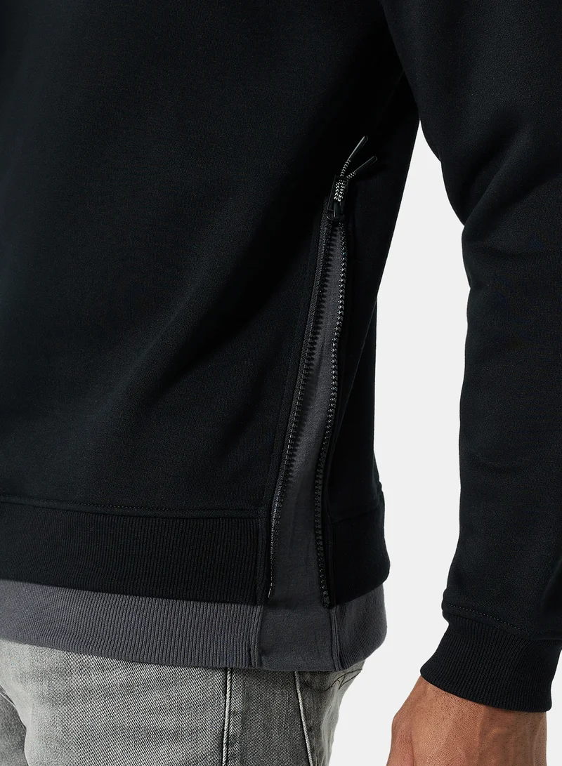 JACK & JONES Zip-Up Hoodie Black