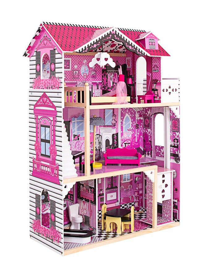 XIANGYU Fancy And Stylish Doll House Wooden Role Pretend Toys 82X34X118cm - Image 1