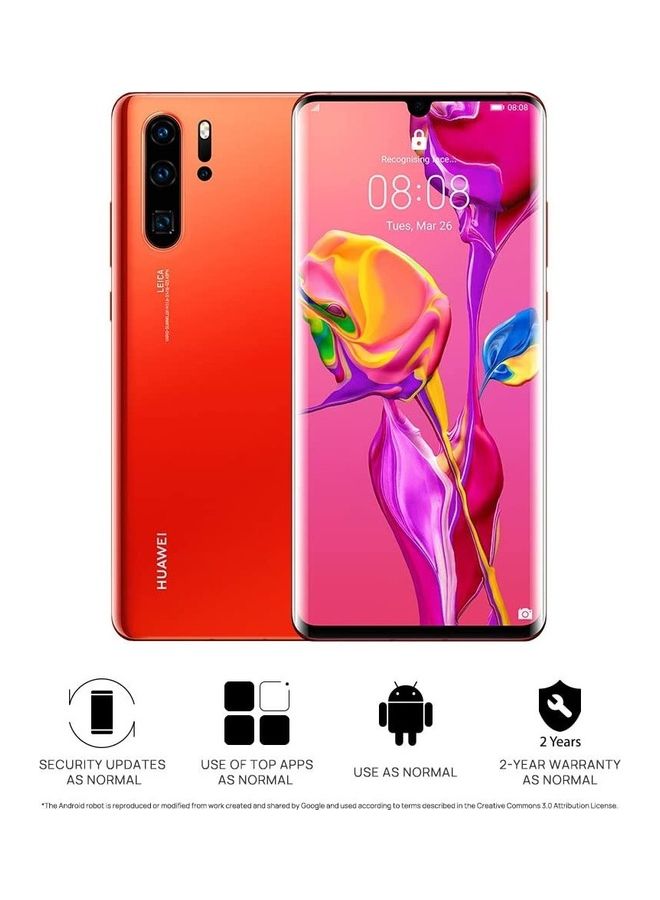 HUAWEI - P30 Pro Dual SIM Amber Sunrise 8GB RAM 512GB 4G LTE - Image 1