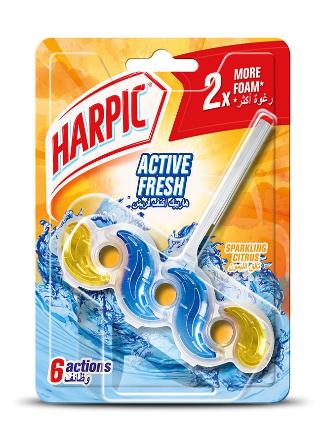 Harpic Active Fresh Waves Sparkling Citrus Multicolour 35grams - Image 1