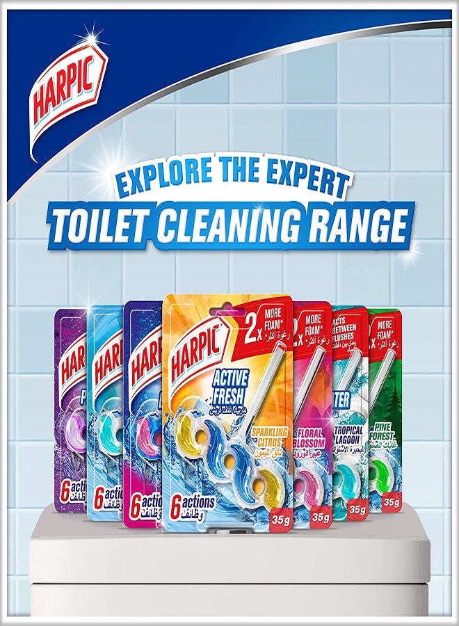 Harpic Active Fresh Waves Sparkling Citrus Multicolour 35grams - Image 4