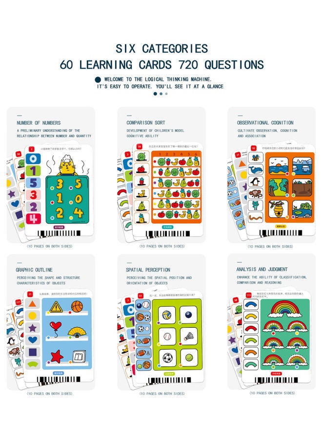 Generic - Educational Machine Learning Toy - Six Categories, 60 Learning Cards, 720 Questions - Image 1