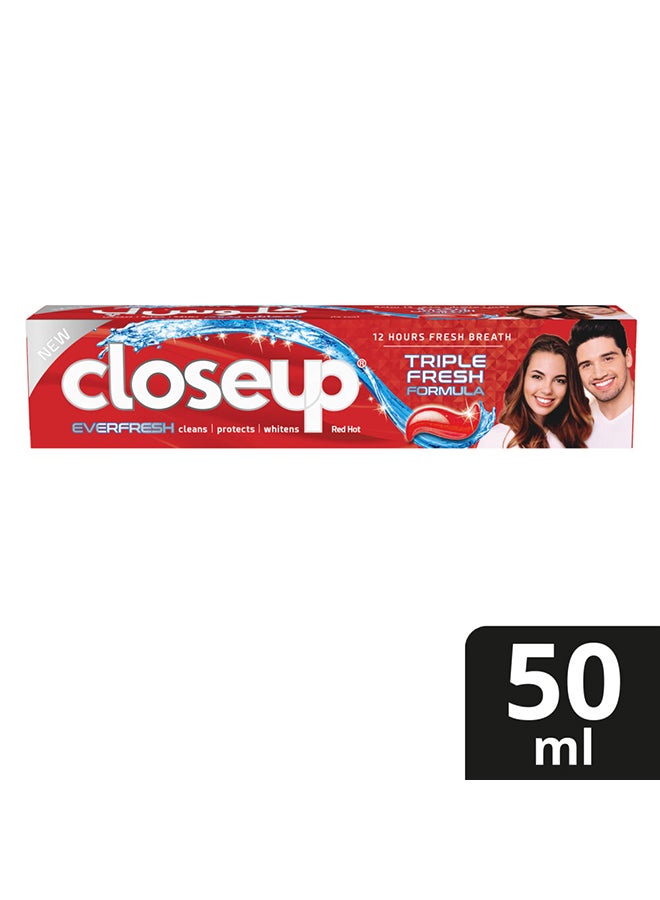 Red Hot Triple Fresh Formula Gel Toothpaste Red 50ml - v1654608508/N12276673A_3