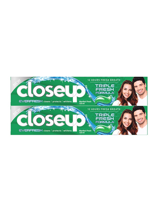 Close Up Menthol Fresh Gel Toothpaste Pack of 2 120ml - Image 1