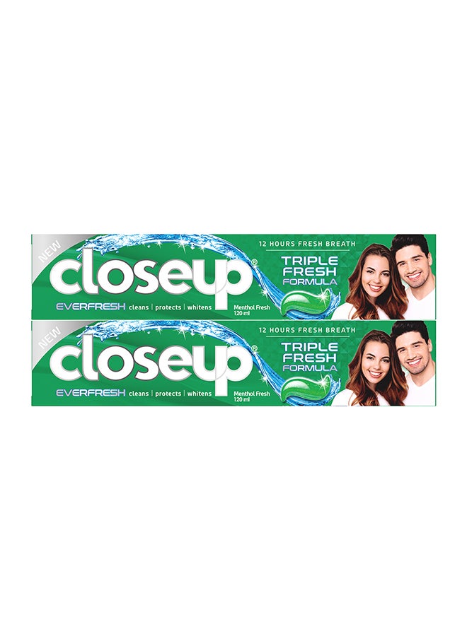 Closeup Menthol Fresh Gel Toothpaste Pack of 2 120ml - Image 1