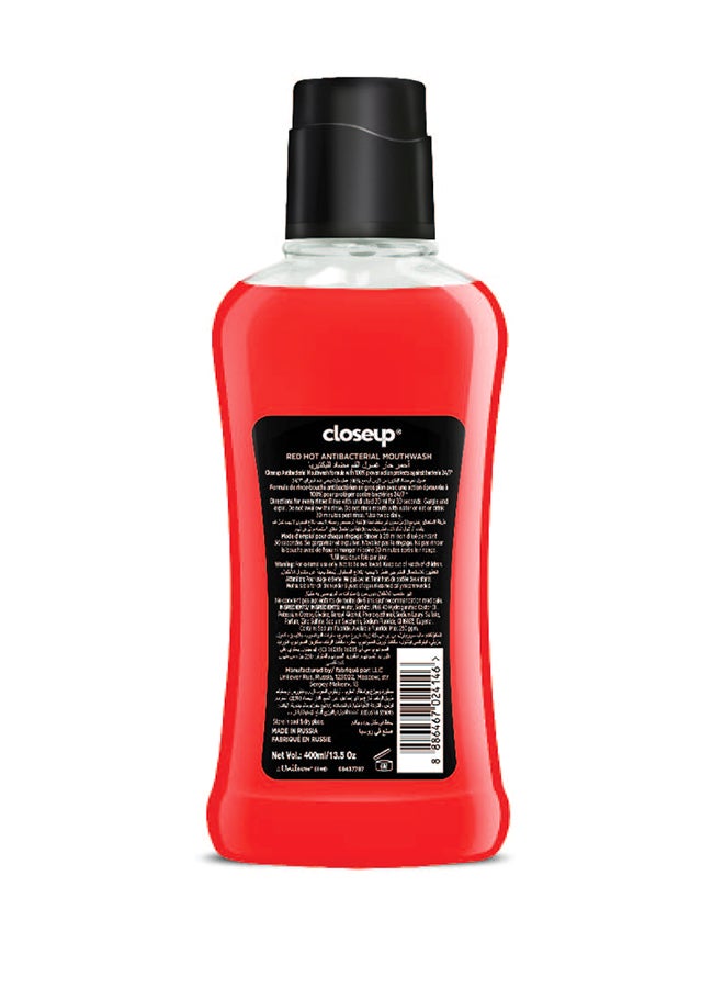 Closeup - Red Hot Antibacterial Mouthwash Red 400ml - Image 1