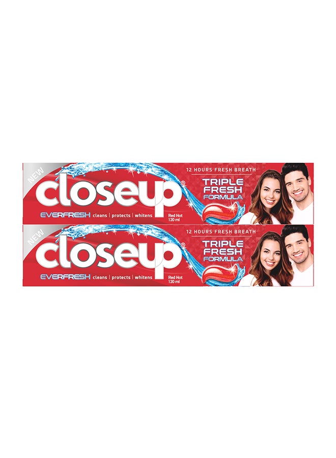Closeup Red Hot Gel Toothpaste Pack of 2 120ml  - Image 1