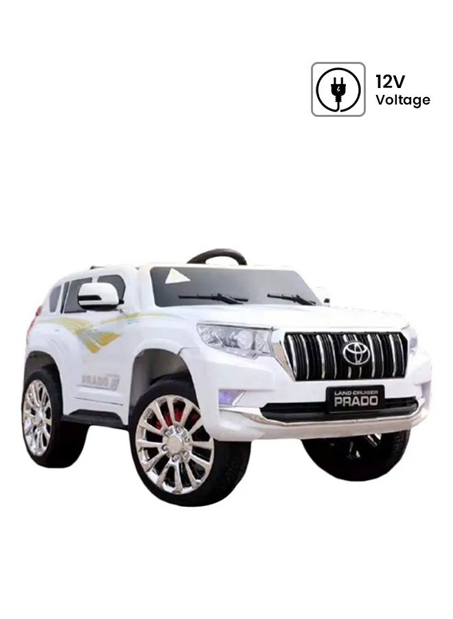 FAMILY CENTER - Children Prado Jeep 12V7x1, 380x4 Motors -29-601Bc White 136x42x80cm - Image 1