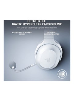 RAZER Razer Barracuda X Wireless Gaming & Mobile Headset (PC, Playstation, Switch, Android, iOS): 2022 Model - 2.4GHz Wireless + Bluetooth - Lightweight 250g - 40mm Drivers - 50 Hour Battery - White  - Image 5