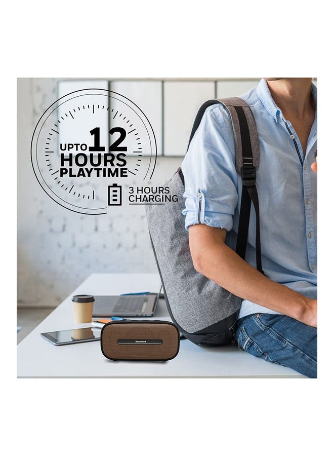 Honeywell Suono P100, Portable Speaker, Premium Stereo Sound with Wireless Bluetooth 5.0 Connectivity, TWS Feature and Up to 12 Hours Playtime Black  - Image 3