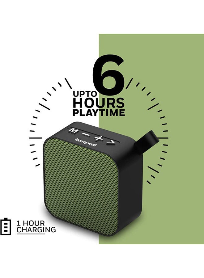 Moxie V100, Portable Speaker with Wireless Bluetooth 5.0 Connectivity, Upto 6 Hours Playtime, TWS Feature and Durable Design Olive Green