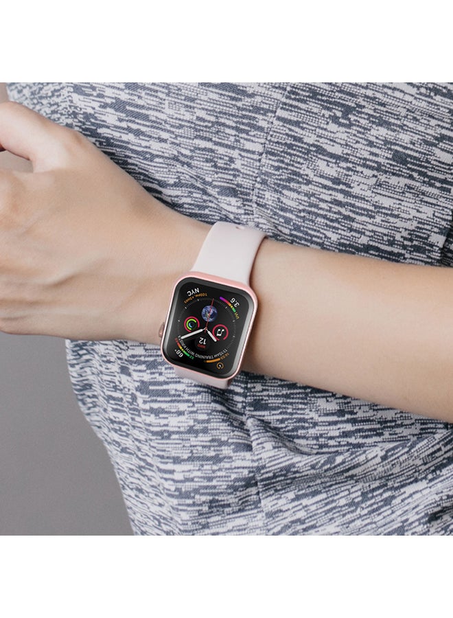 Apple Watch Shockproof Protector With High-Sensitive Tempered Glass 7, 44mm-scratch resistent-utlra slim design-sleek design Clear