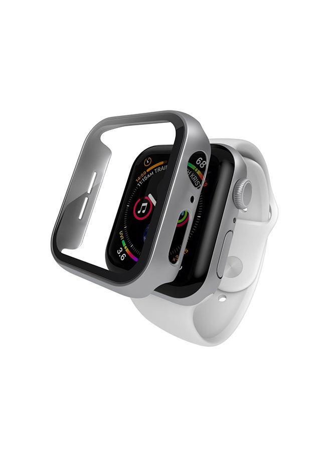 HYPHEN - Shock Proof Watch Protectors With Scratch Resistance, Sleek Design And Touch Sensitive Tempered Glass For Apple Watch Series 6/5/4/SE - 40mm Silver - Image 1