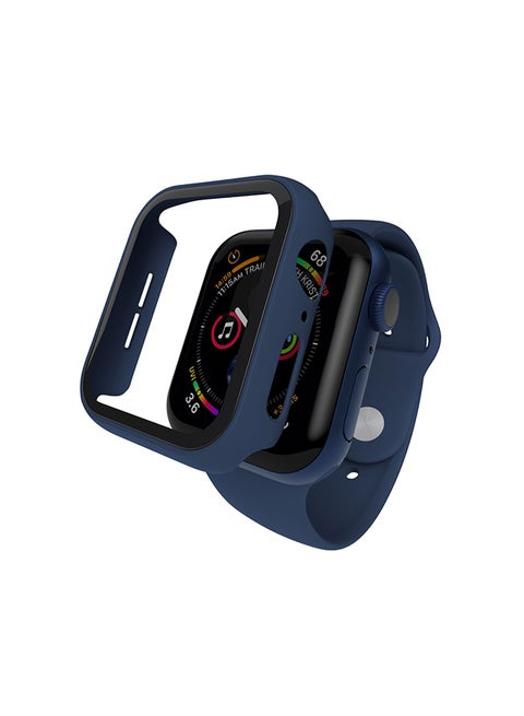 Shock Proof Watch Protectors With Touch Sensitive Tempered Glass For Apple Watch Series 6/5/4/SE - 40mm Blue