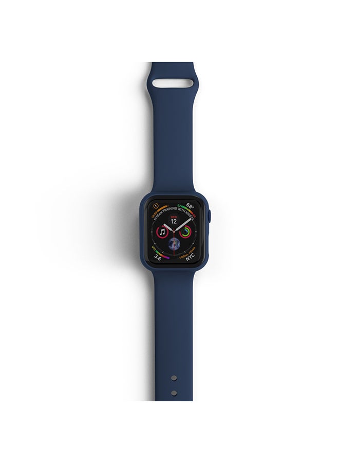 Shock Proof Watch Protectors With Touch Sensitive Tempered Glass For Apple Watch Series 6/5/4/SE - 40mm Blue
