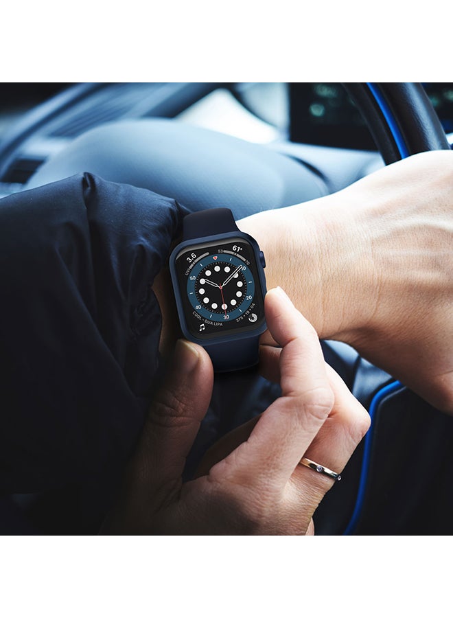 Shock Proof Watch Protectors With Touch Sensitive Tempered Glass For Apple Watch Series 6/5/4/SE - 40mm Blue