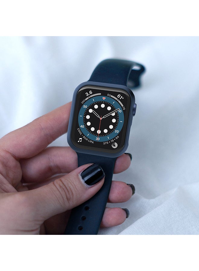 Shock Proof Watch Protectors With Touch Sensitive Tempered Glass For Apple Watch Series 6/5/4/SE - 40mm Blue