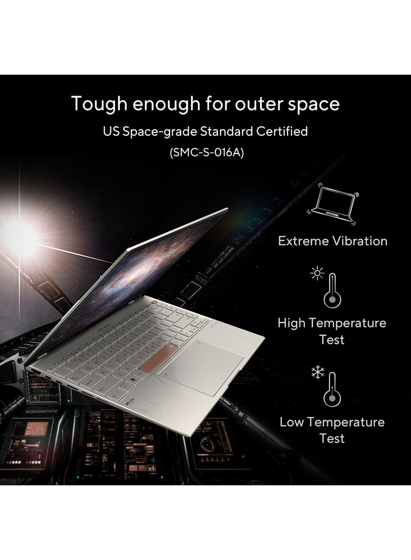 ASUS - ZenBook 14X OLED Space Edition With 14-Inch 2.8K OLED Display, Touch Screen / Core i7-12700H Processor / 16GB RAM / 1TB SSD / Intel Iris Xe Graphics / Win11 / English/Arabic Zero-G Titanium - Image 1