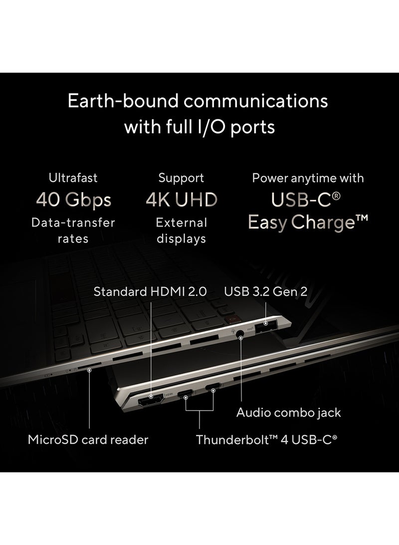 ASUS - ZenBook 14X OLED Space Edition With 14-Inch 2.8K OLED Display, Touch Screen / Core i7-12700H Processor / 16GB RAM / 1TB SSD / Intel Iris Xe Graphics / Win11 / English/Arabic Zero-G Titanium - Image 1