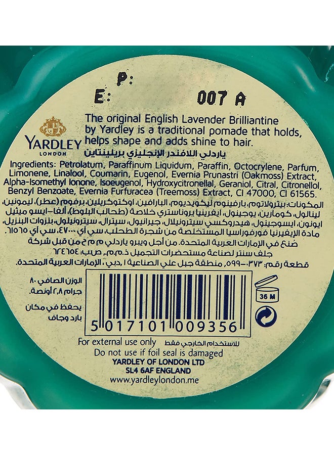 Yardley English Lavender Brilliantine Hair Cream 80grams  - Image 3