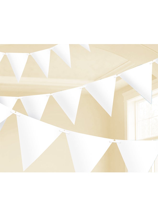 Amscan White Paper Pennant Banner - Image 2