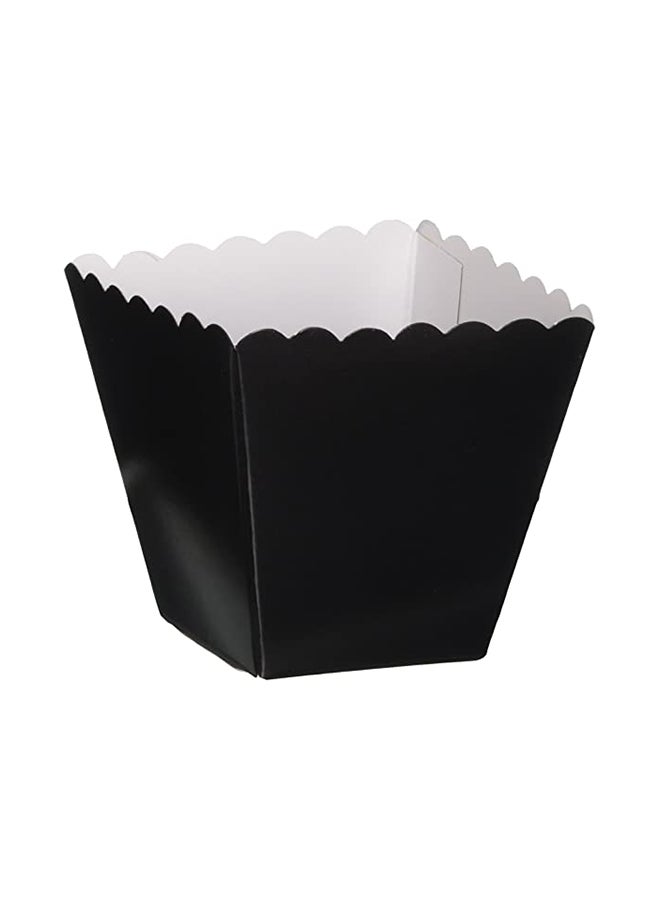 Amscan 100-Piece Black Scalloped Favor Boxes 20.3x13x6.4cm - Image 1