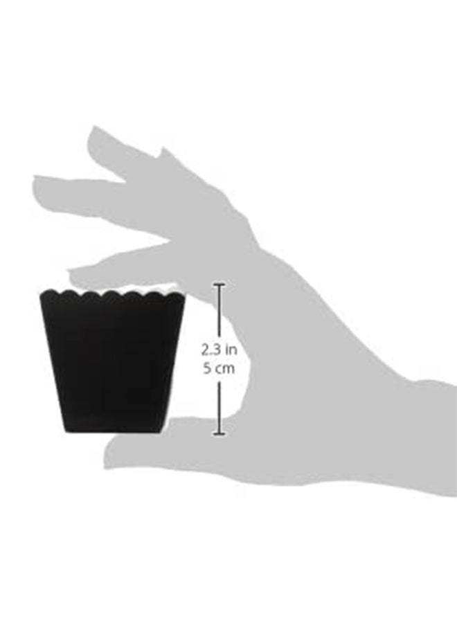 Amscan 100-Piece Black Scalloped Favor Boxes 20.3x13x6.4cm - Image 2