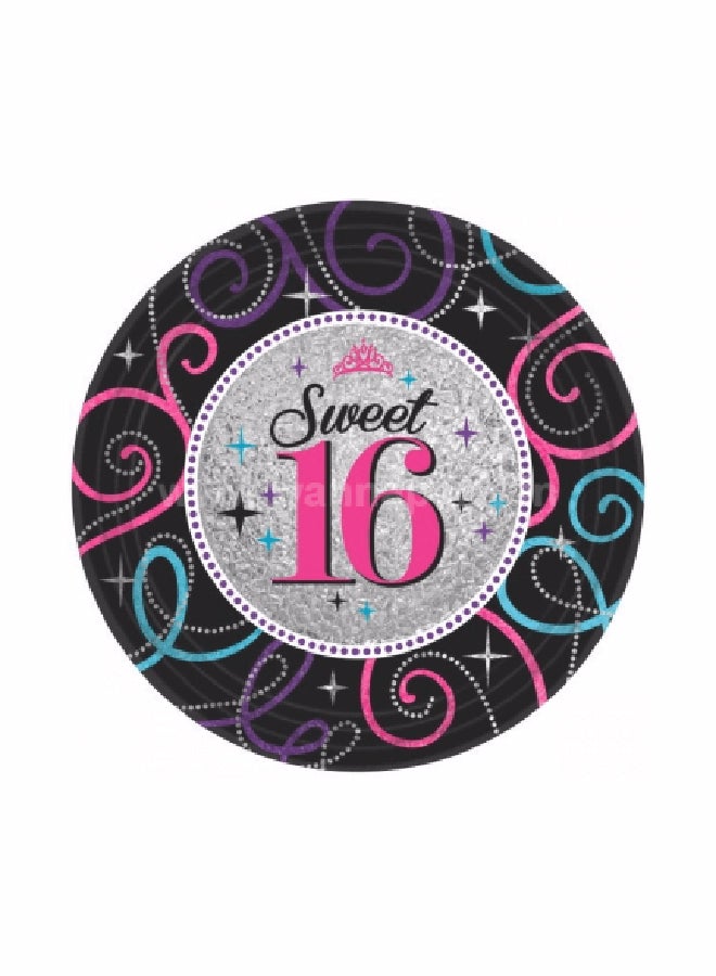 Amscan 12-Piece Sweet 16 Swirl Decoration - Image 1