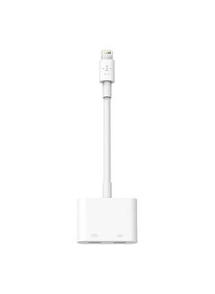 belkin LightnIng + ChargIng   Dual Functionality Adapter For iPhone And iPad Pass Through ChargIng LightnIng Audio Headphones   Compatible For iPhone 12131415 & iPad White  - Image 2