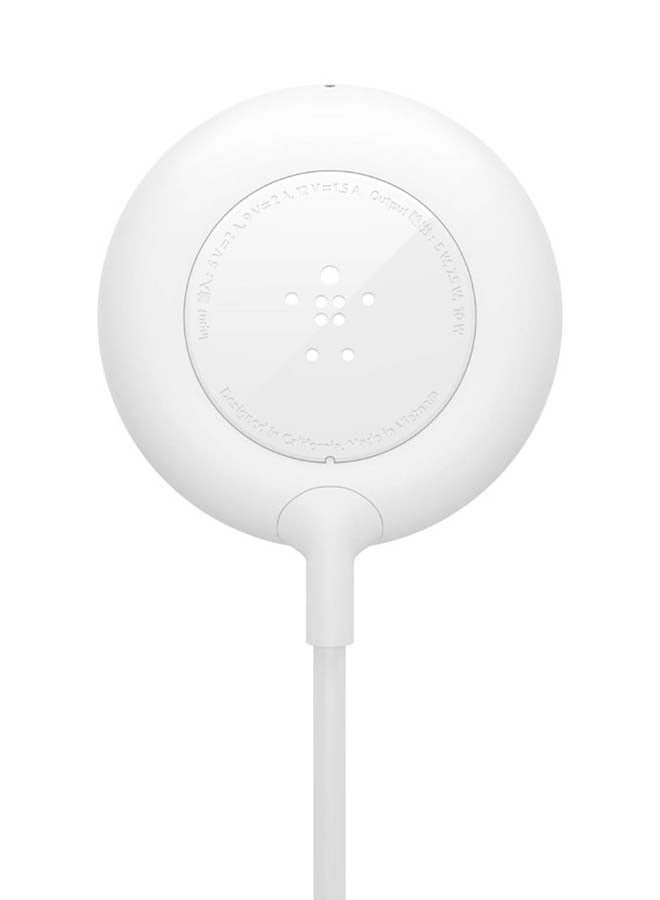 belkin - MagSafe Charger, Magnetic Wireless Phone Charging Pad (20W Power Adapter Included with 2M Extra-Long Cable for iPhone 14, 13 and 12 Series and Other MagSafe Enabled Devices) White - Image 1