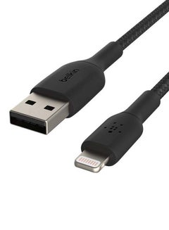 Braided iPhone Charging Cable, USB A To Lightning Cable (Boost Charge To USB For iPhone, iPad, Airpods) MFI-Certified Apple Cable, (1 M, ) Black - v1654691444/N53330189A_4