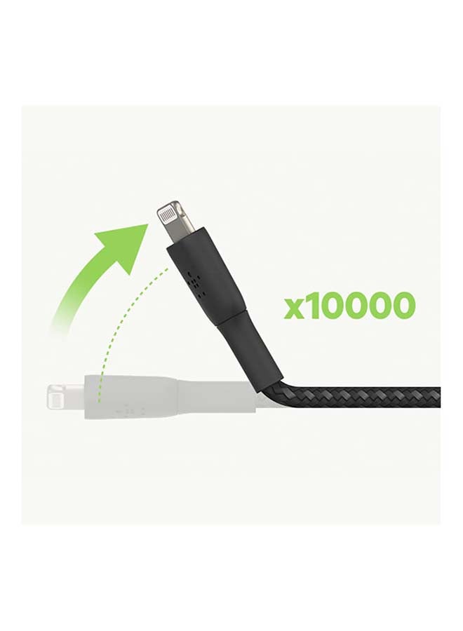 belkin - Braided iPhone Charging Cable, USB A To Lightning Cable (Boost Charge To USB For iPhone, iPad, Airpods) MFI-Certified Apple Cable, (1 M, ) Black - Image 1