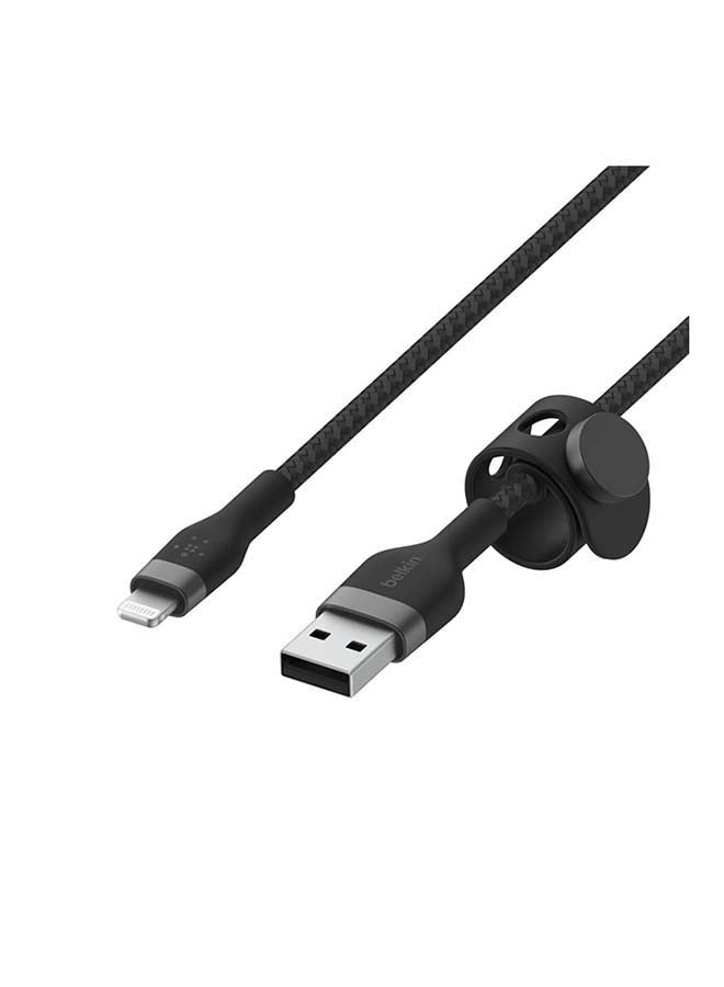 belkin Braided Silicone Boost Charge Pro Flex USB-A to Lightning Cable 1m Black - Image 4