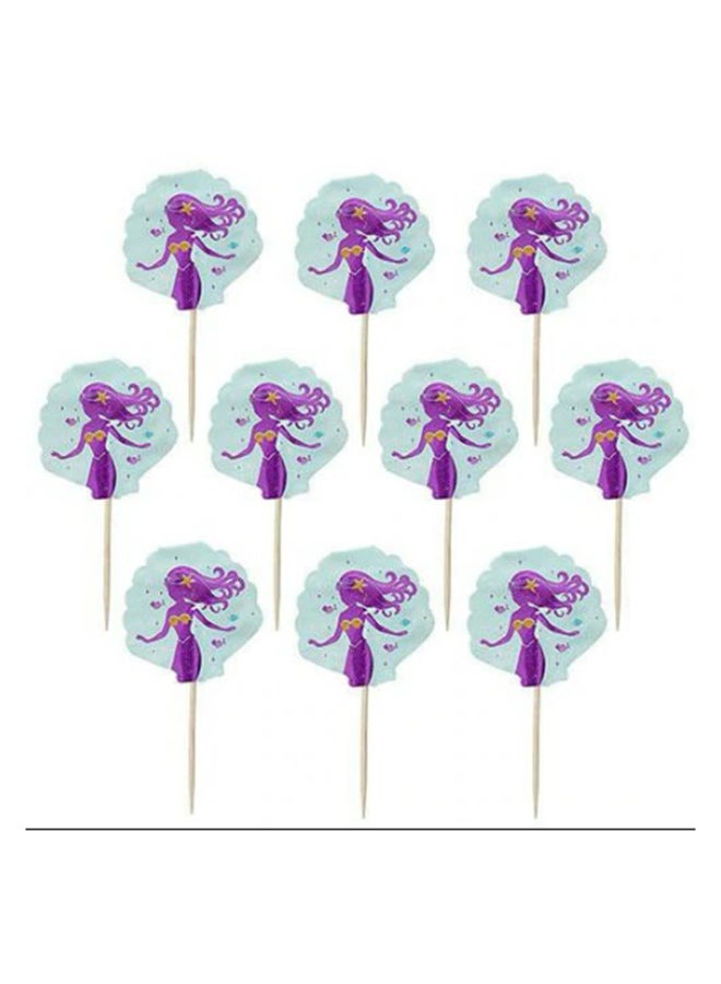 Amscan 24-Piece Mermaid Wishes Floarl Picks 8.8cm - Image 2