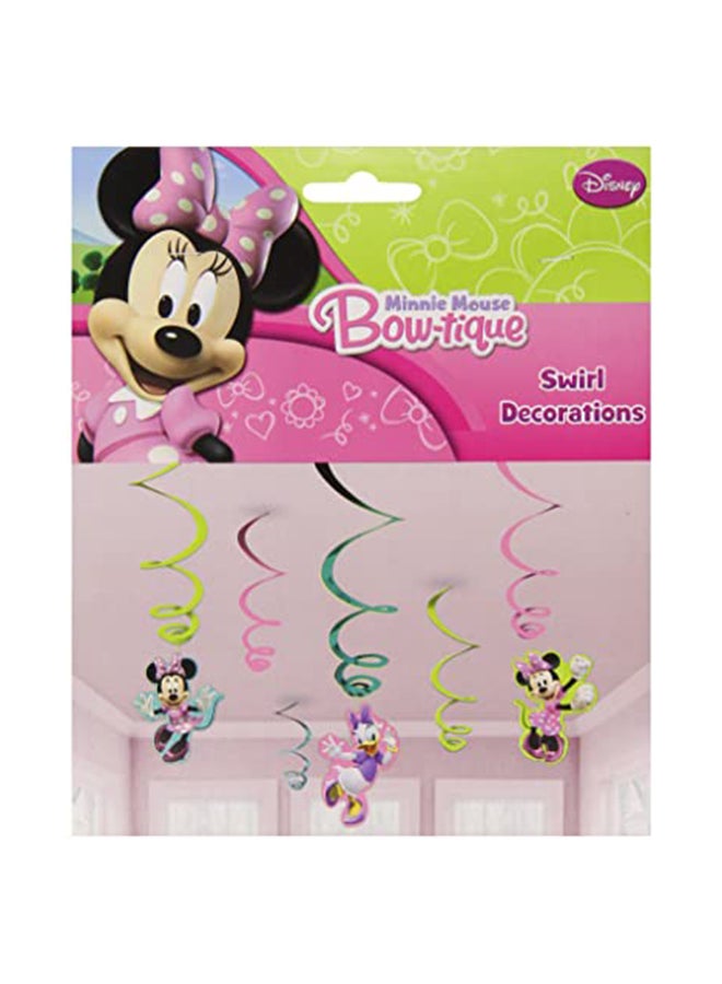 Amscan Europe Minnie Mouse Swirl Decorations 6pcs  - Image 1