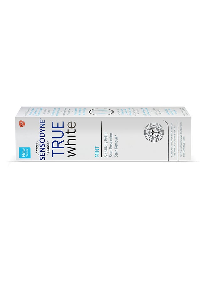Sensodyne Specialist Whitening Toothpaste For Sensitive Teeth True White Mint 75ml - Image 2