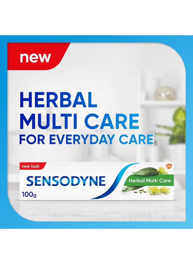 Sensodyne - Herbal Multi Care Toothpaste For Sensitive Teeth With Extracts Of Eucalyptus And Fennel White 100grams - Image 1