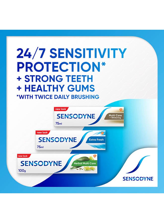 Sensodyne - Herbal Multi Care Toothpaste For Sensitive Teeth With Extracts Of Eucalyptus And Fennel White 100grams - Image 1